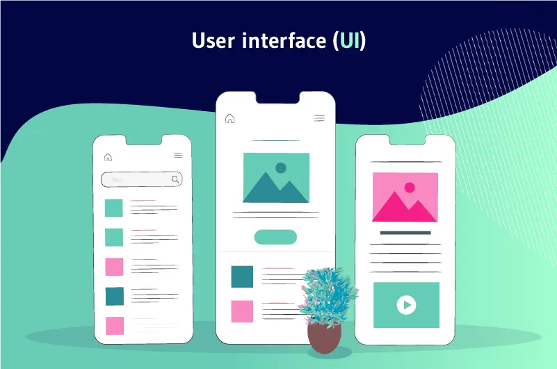UI Design with modern interface, user-friendly navigation, and visually appealing elements
